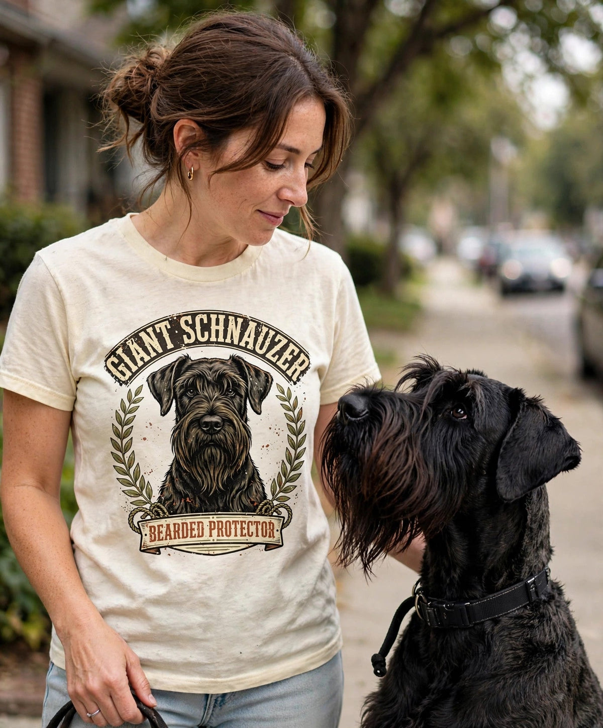 'Bearded Protector' Giant Schnauzer T-Shirt — alternate view