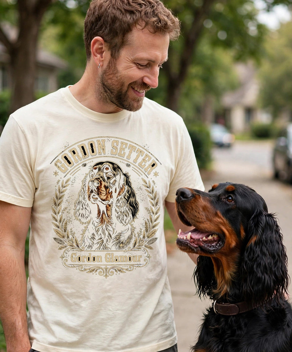 'Gordon Glamour' Gordon Setter T-Shirt — alternate view