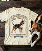'Hunt Long, Snuggle Longer' Harrier T-Shirt in Butter