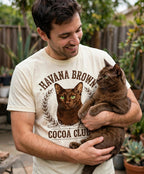 'Cocoa Club' Havana Brown Cat T-Shirt — alternate view