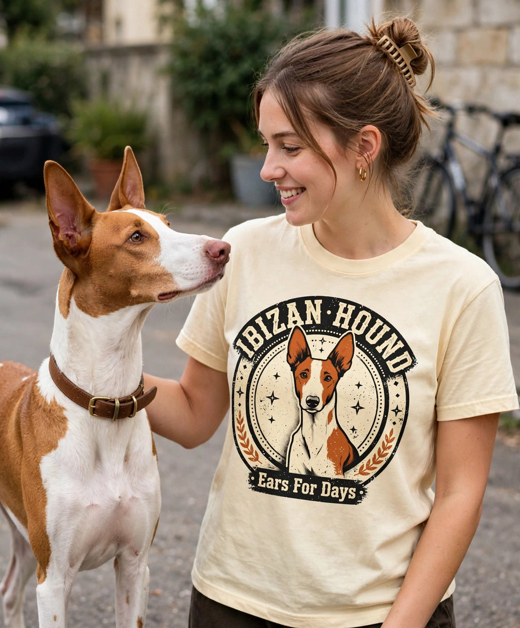 'Elegant Escape' Ibizan Hound T-Shirt — alternate view