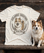'Viking Vibes' Icelandic Sheepdog T-Shirt in Butter