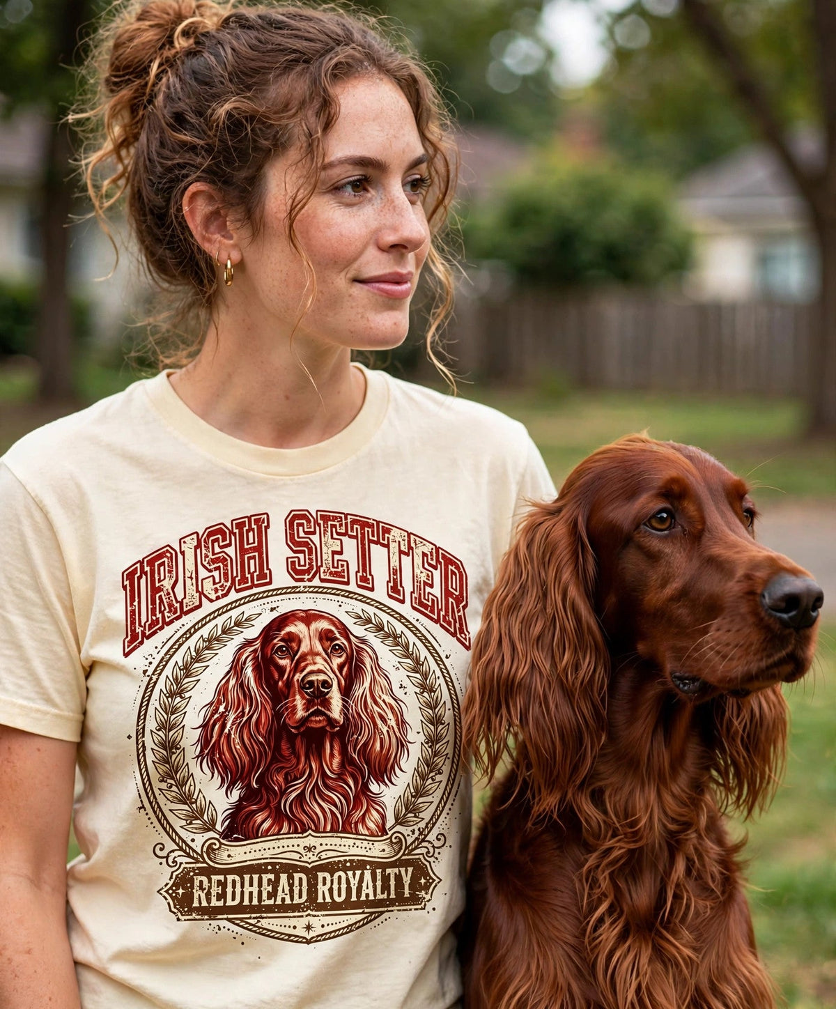 'Redhead Royalty' Irish Setter T-Shirt — alternate view
