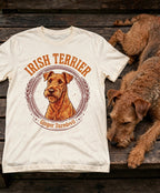 'Ginger Daredevil' Irish Terrier T-Shirt in Butter