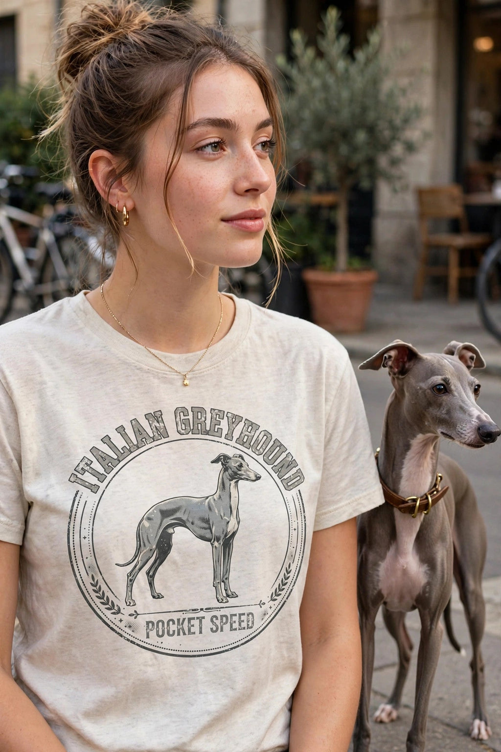 'Pocket Speed' Italian Greyhound T-Shirt — alternate view