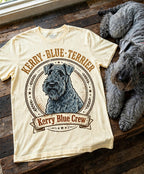 'Kerry Blue Crew' Kerry Blue Terrier T-Shirt in Butter
