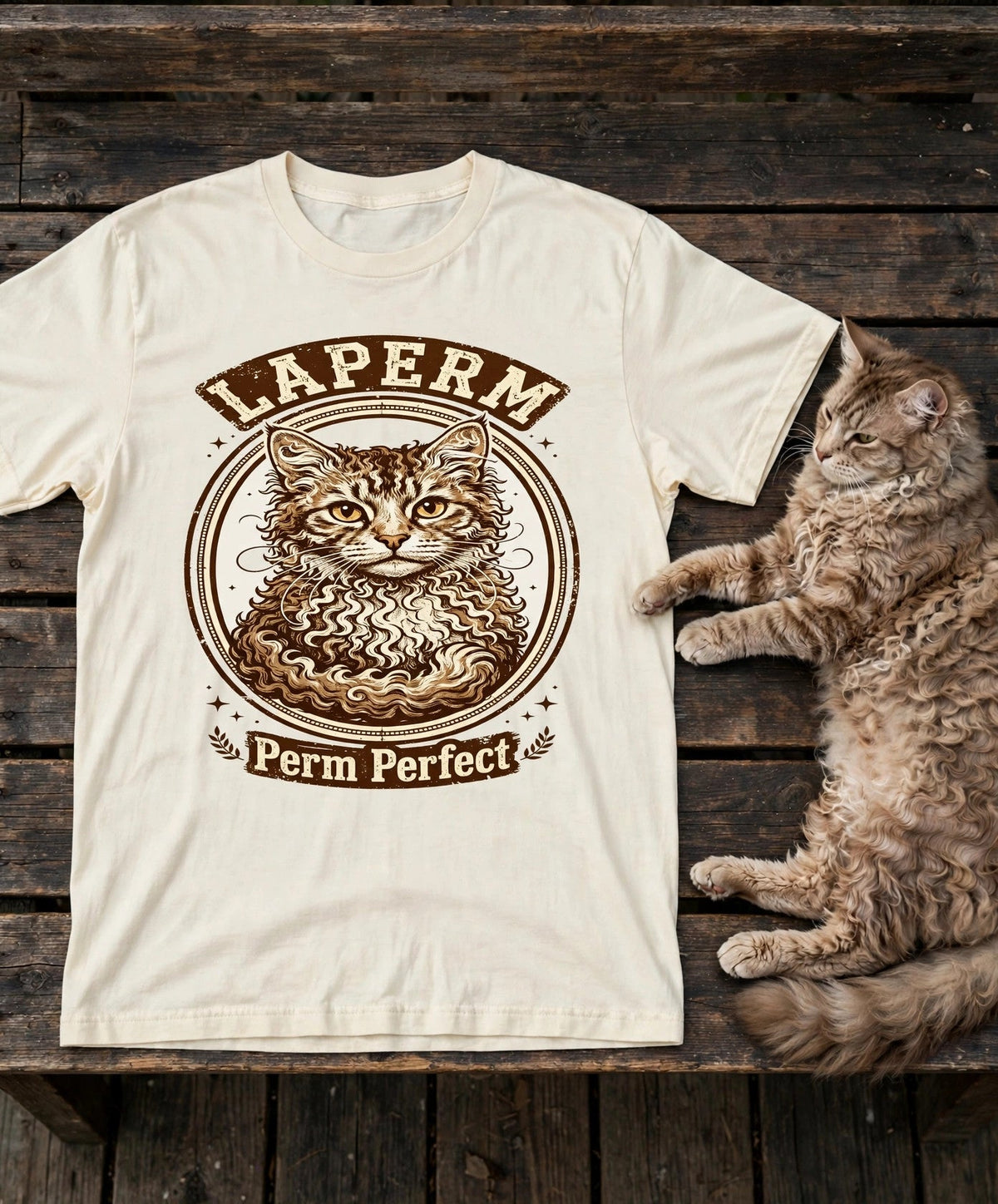 LaPerm Perm Perfect Tee — Comfort Colors fabric detail