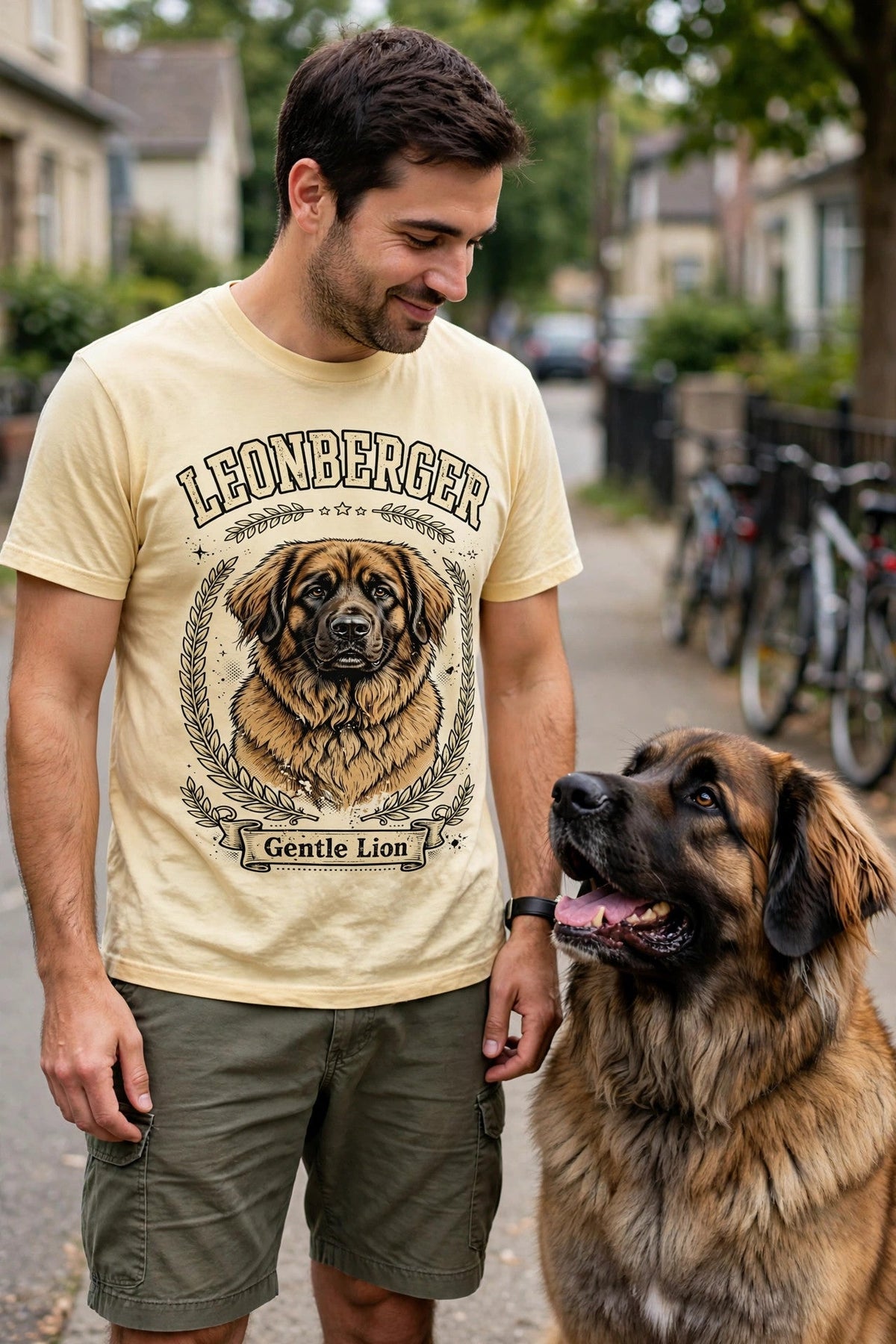 'Gentle Lion' Leonberger T-Shirt — alternate view