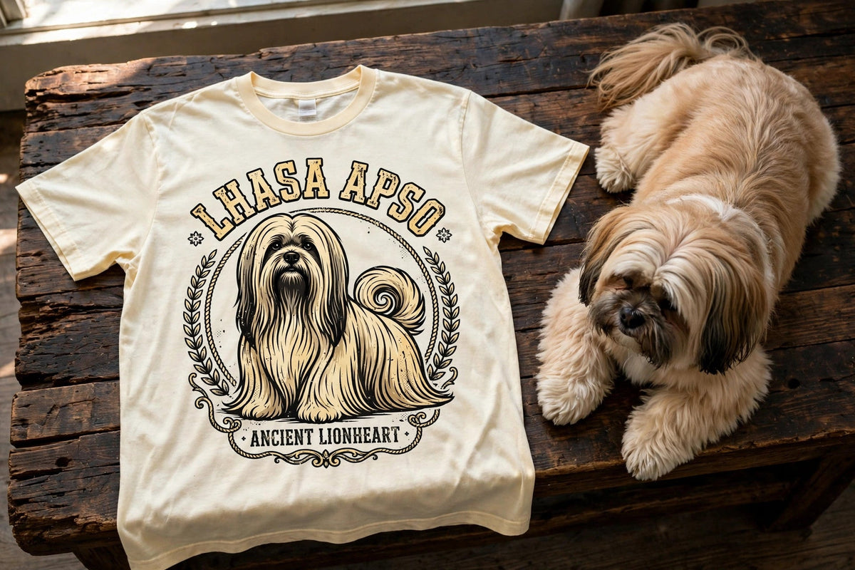 'Ancient Lionheart' Lhasa Apso T-Shirt — alternate view