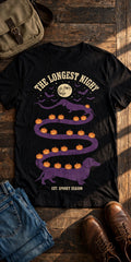 'The Longest Night –' Dachshund T-Shirt in Black