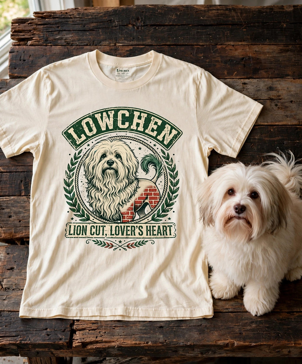 'Lion Cut' Löwchen T-Shirt in Butter