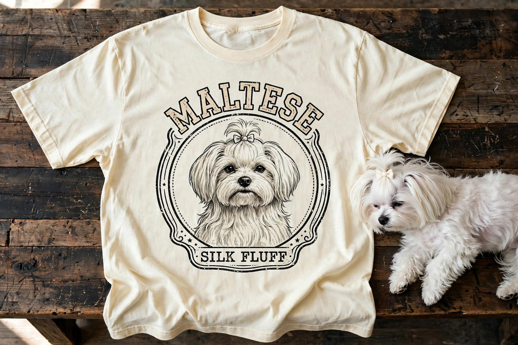 'Silk Fluff' Maltese T-Shirt — alternate view