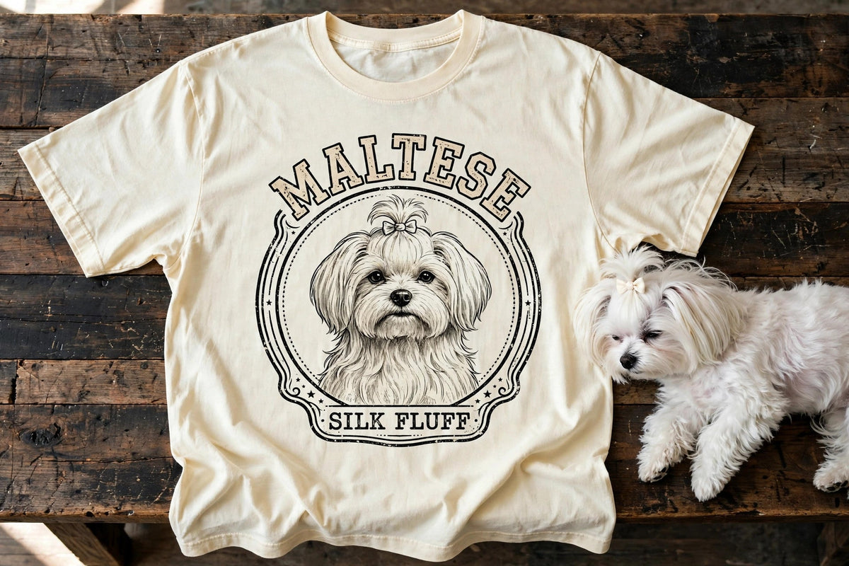 'Silk Fluff' Maltese T-Shirt — alternate view