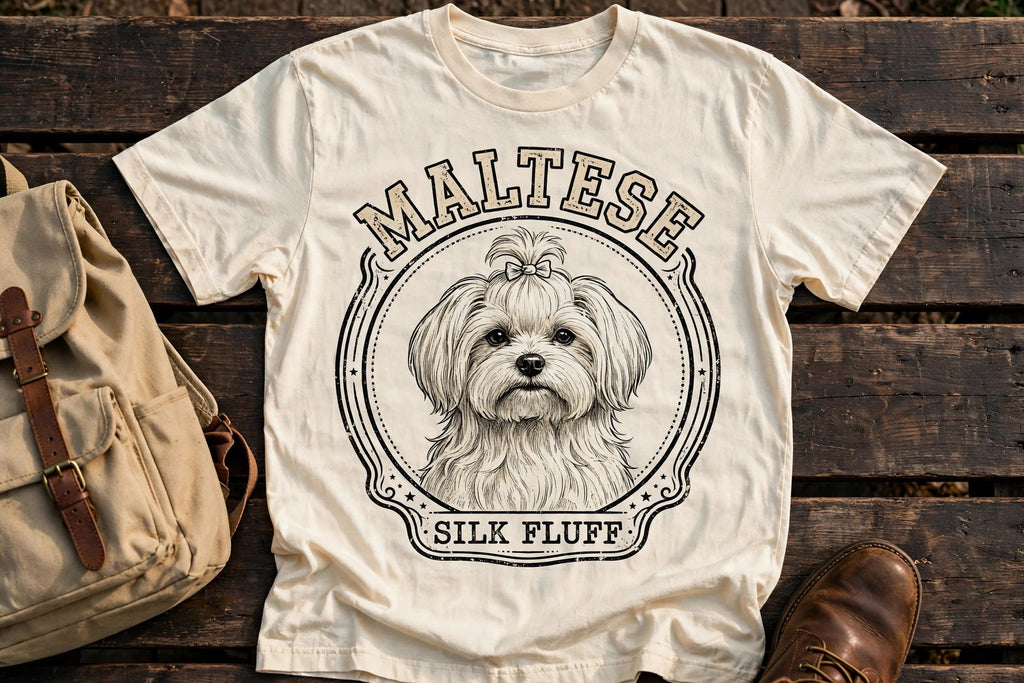 'Silk Fluff' Maltese T-Shirt — alternate view