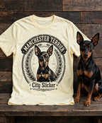 'City Slicker' Manchester Terrier T-Shirt in Butter