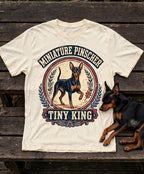 'Tiny King' Miniature Pinscher T-Shirt in Butter