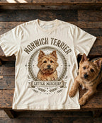 'Little Mischief' Norwich Terrier T-Shirt in Butter