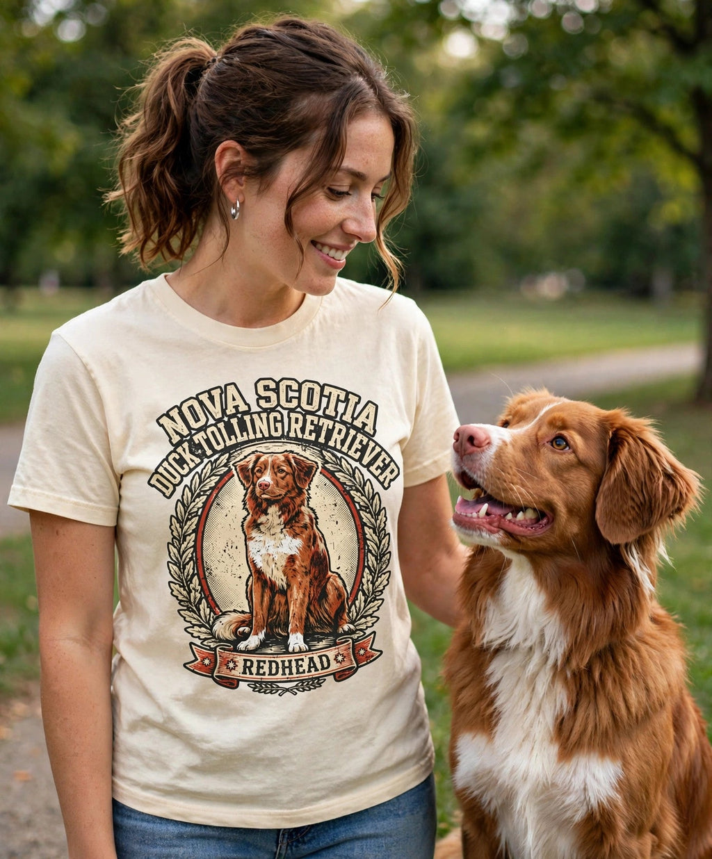'Redhead' Nova Scotia Duck Tolling Retriever T-Shirt — alternate view