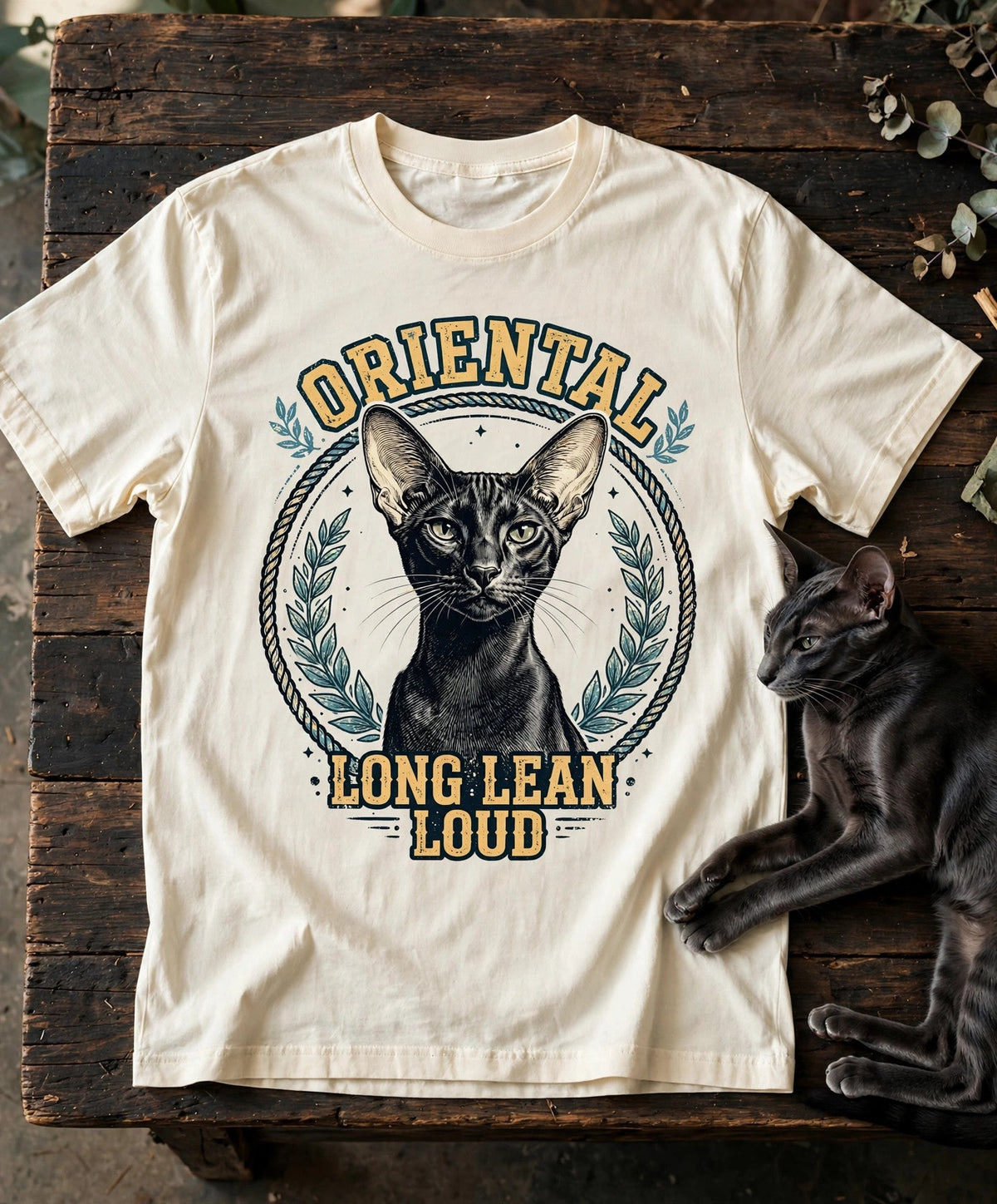 Oriental Long Lean Loud Tee — Comfort Colors fabric detail