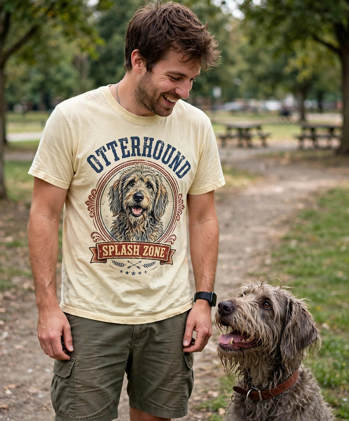 'Splash Zone' Otterhound T-Shirt — alternate view