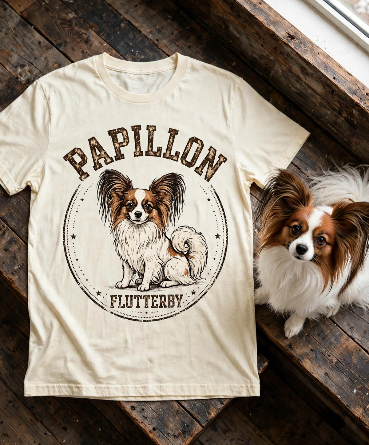 Papillon Flutterby Tee — Comfort Colors fabric detail