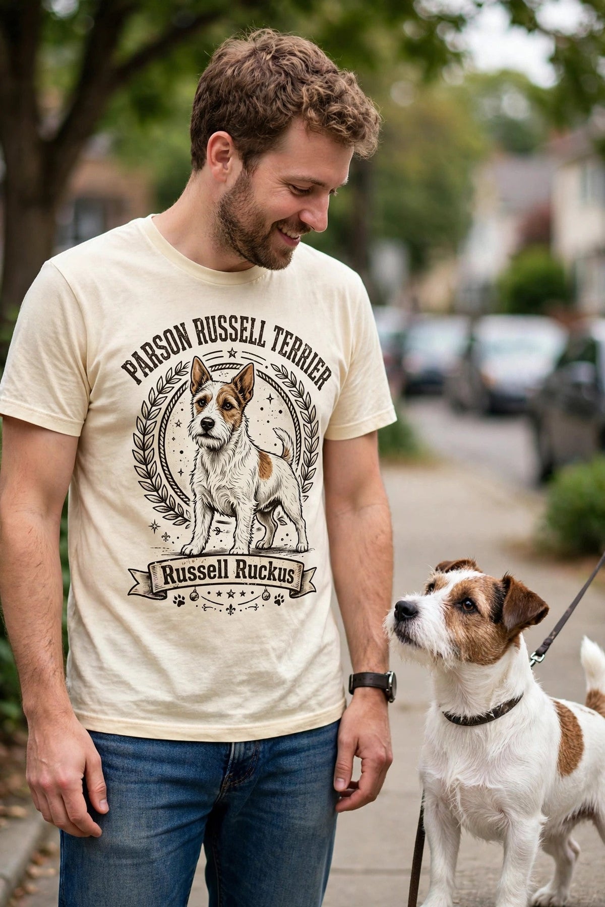 'Russell Ruckus' Parson Russell Terrier T-Shirt — alternate view