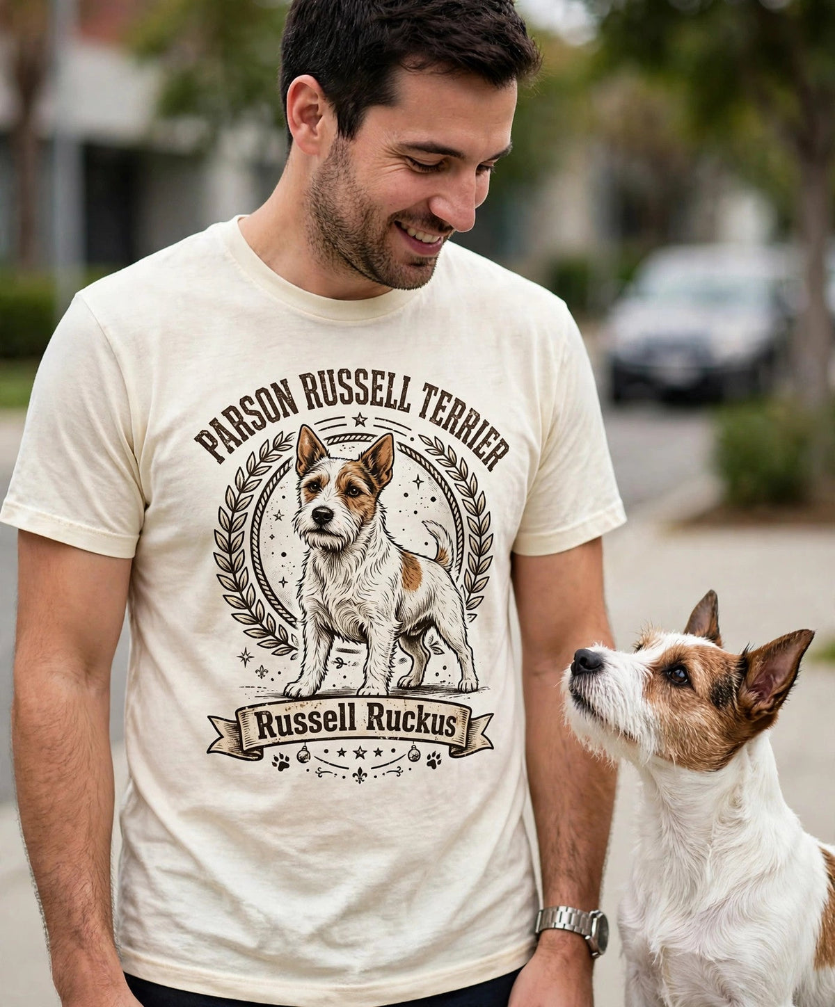'Russell Ruckus' Parson Russell Terrier T-Shirt — alternate view
