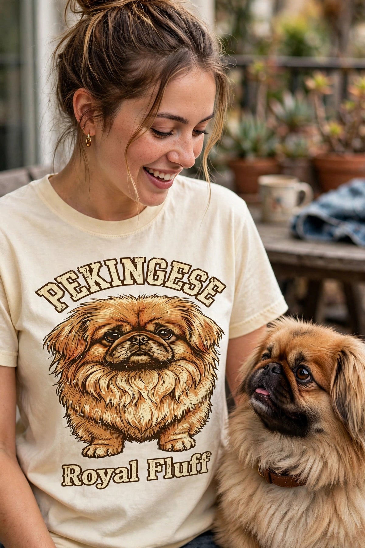 'Royal Fluff' Pekingese T-Shirt — alternate view