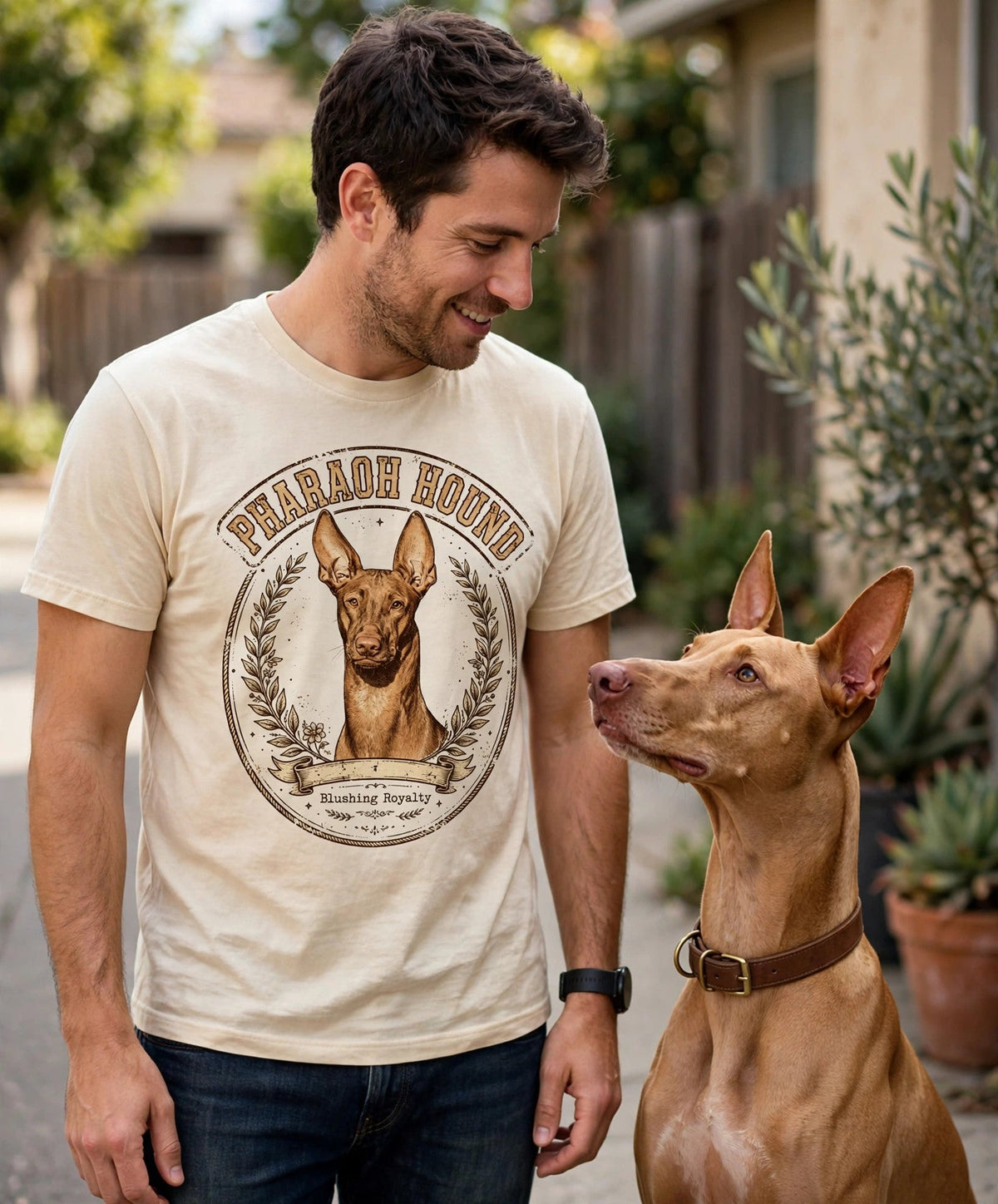 'Blushing Royalty' Pharaoh Hound T-Shirt — alternate view