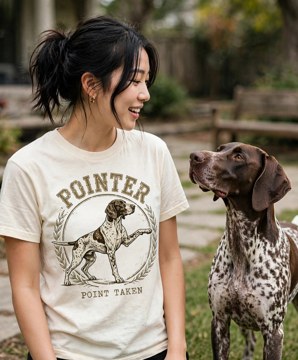 'Point Taken' Pointer T-Shirt in Butter
