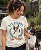'Tiny Tornado' Rat Terrier T-Shirt in Butter