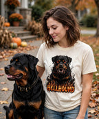 Worn by her — Rottweiler Hellhound Halloween Tee