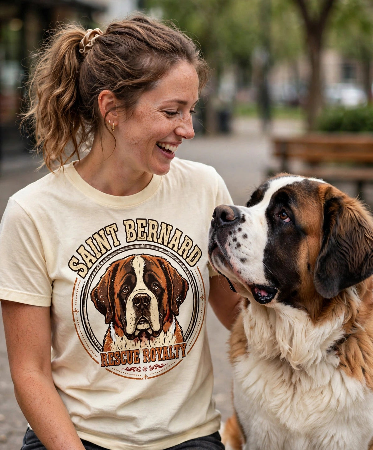 'Rescue Royalty' Saint Bernard T-Shirt — alternate view