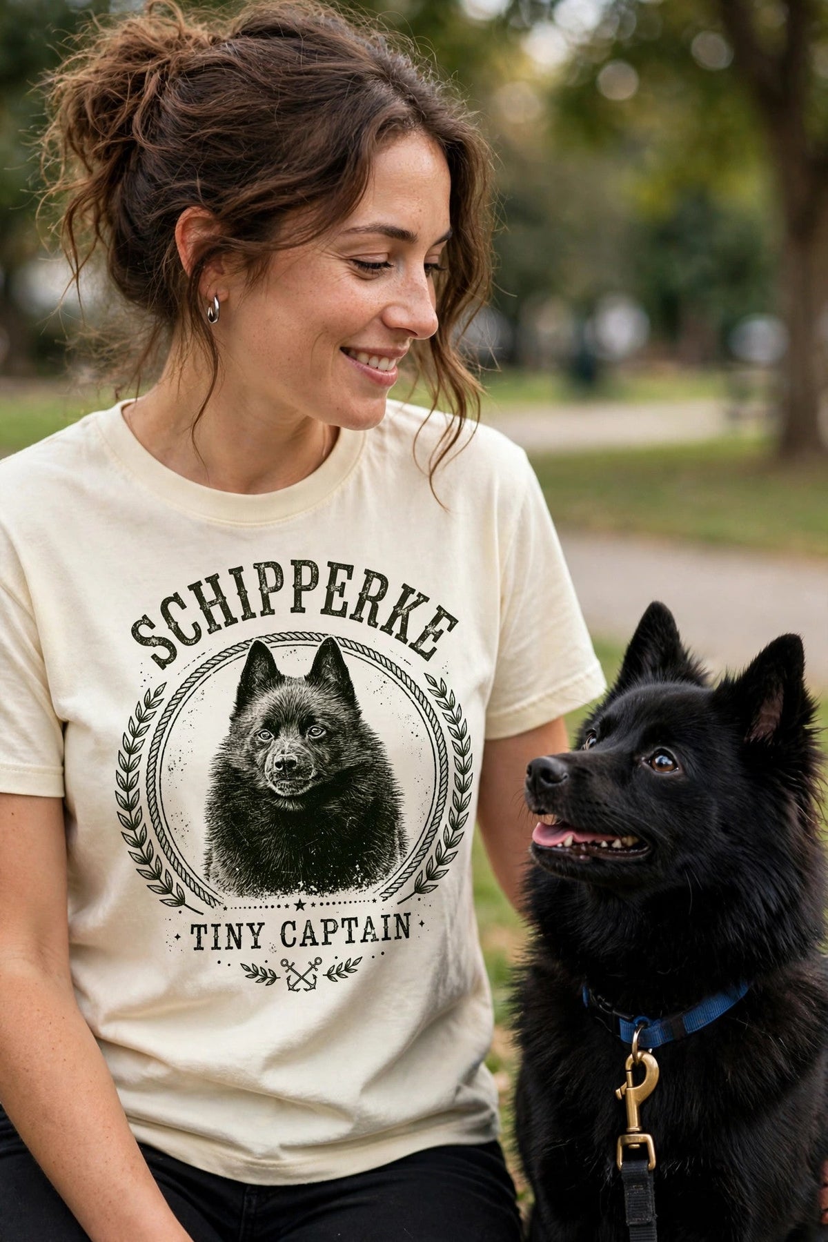 'Tiny Captain' Schipperke T-Shirt — alternate view
