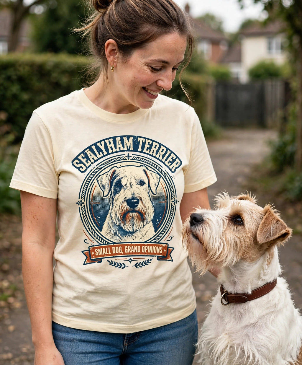 'Grand Opinions' Sealyham Terrier T-Shirt — alternate view