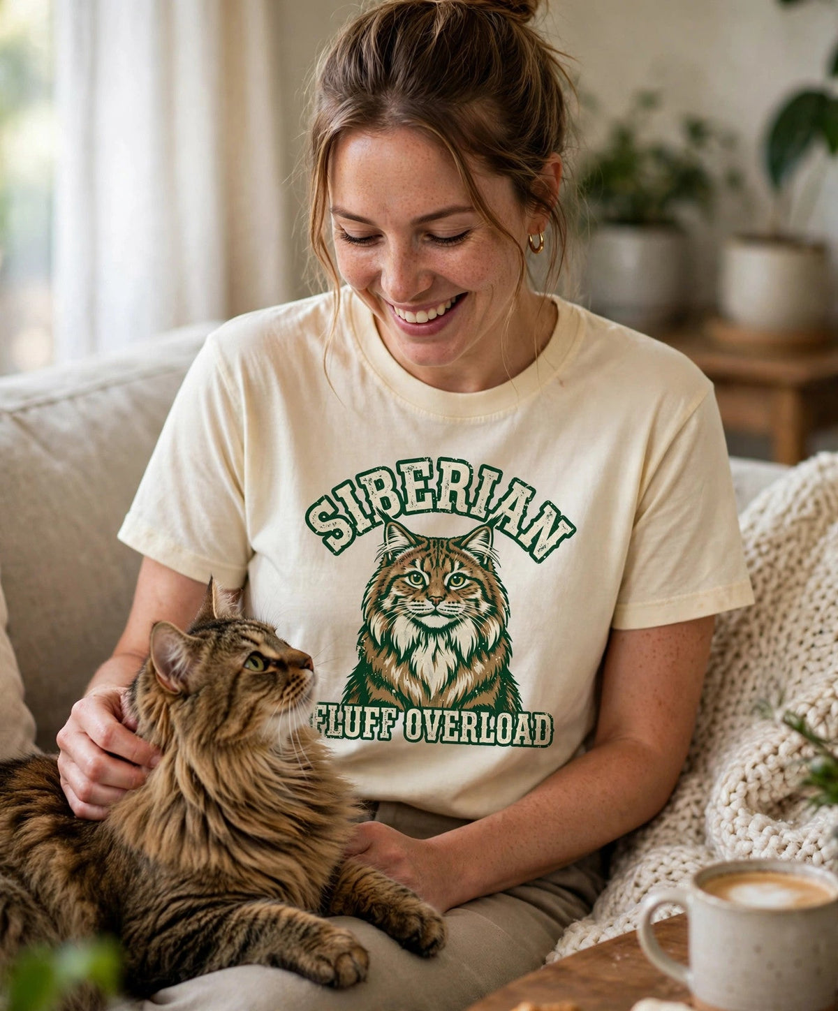 'Fluff Overload Siberian' Siberian T-Shirt — alternate view