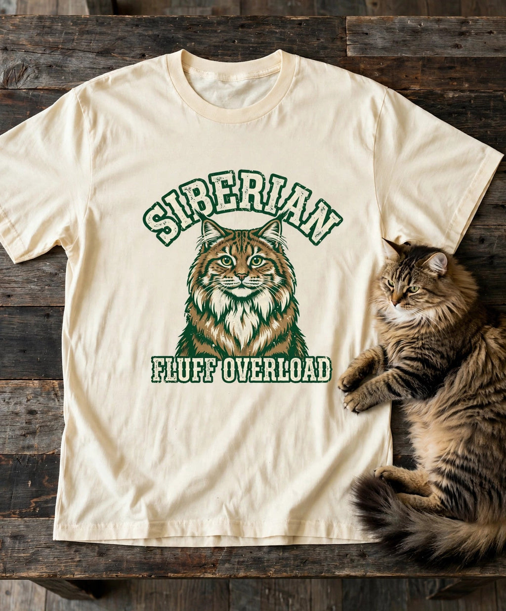 'Fluff Overload Siberian' Siberian T-Shirt — alternate view