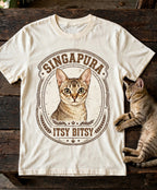 'Itsy Bitsy' Singapura Cat T-Shirt in Butter