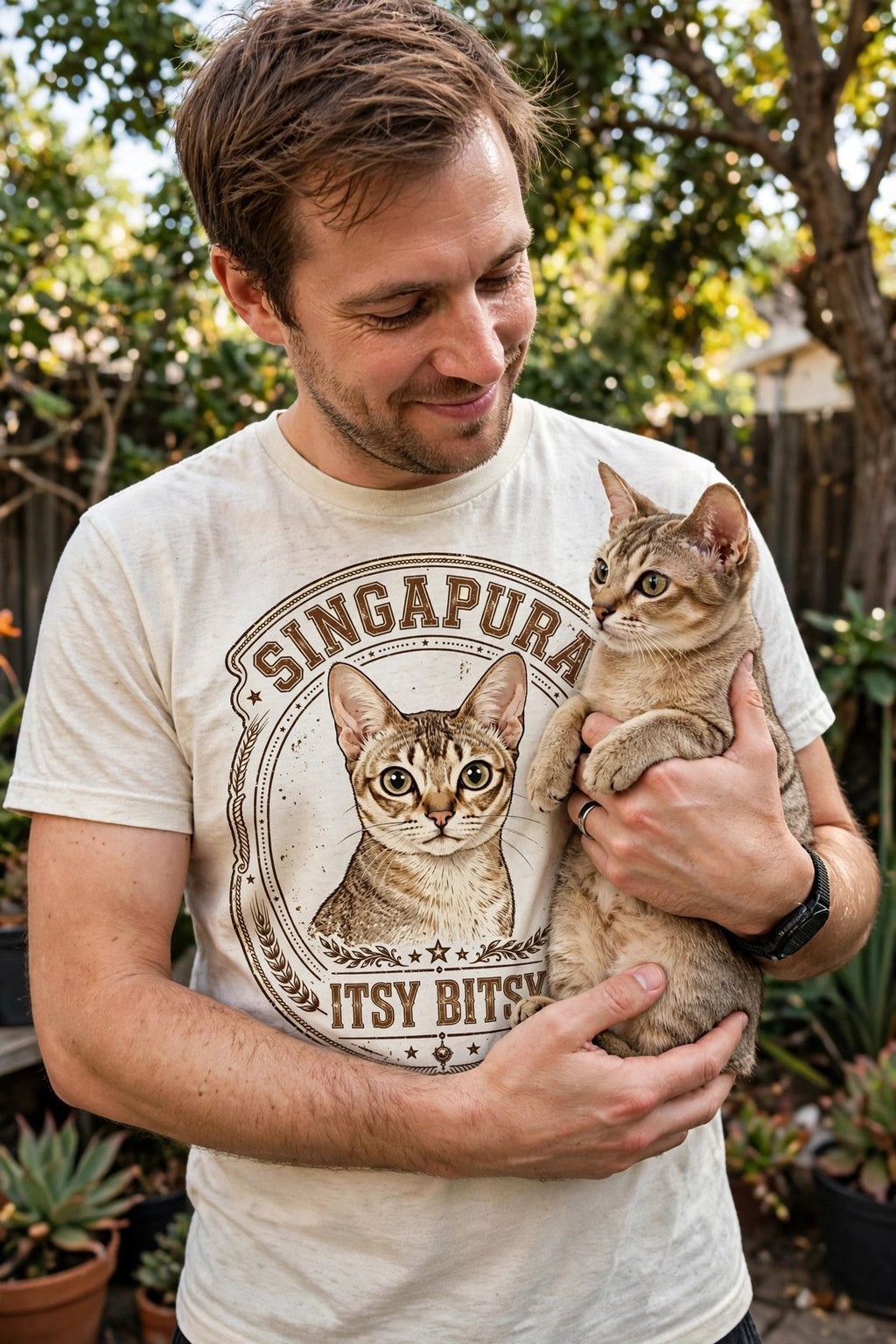 'Itsy Bitsy' Singapura Cat T-Shirt — alternate view