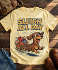 Sleigh All Day Dachshund Tee - Butter