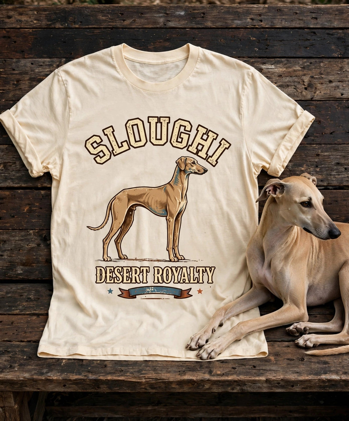 'Desert Royalty' Sloughi T-Shirt in Butter