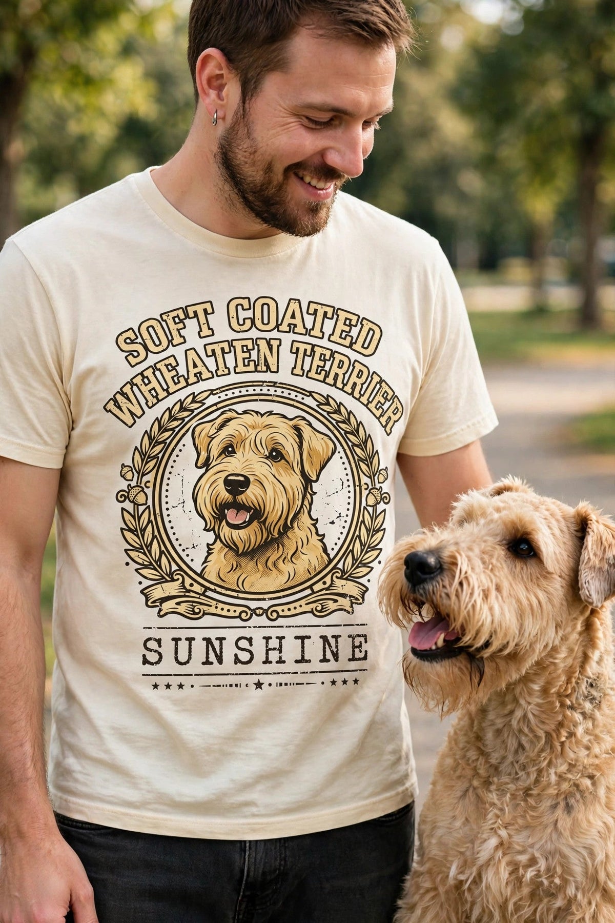 'Sunshine' Soft Coated Wheaten Terrier T-Shirt — alternate view