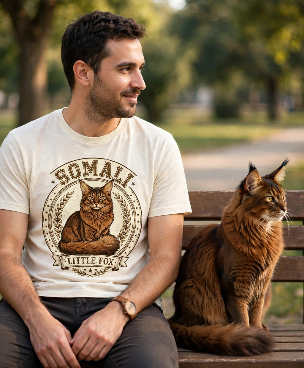 'Little Fox' Somali Cat T-Shirt — alternate view