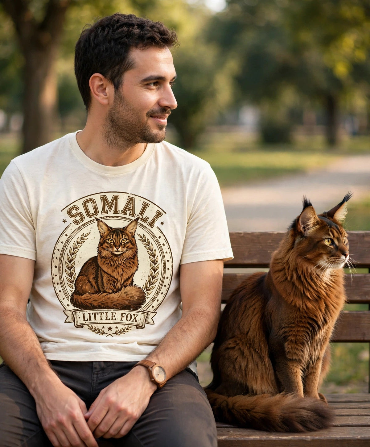 'Little Fox' Somali Cat T-Shirt — alternate view