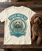 'Waterproof' Spanish Water Dog T-Shirt in Butter