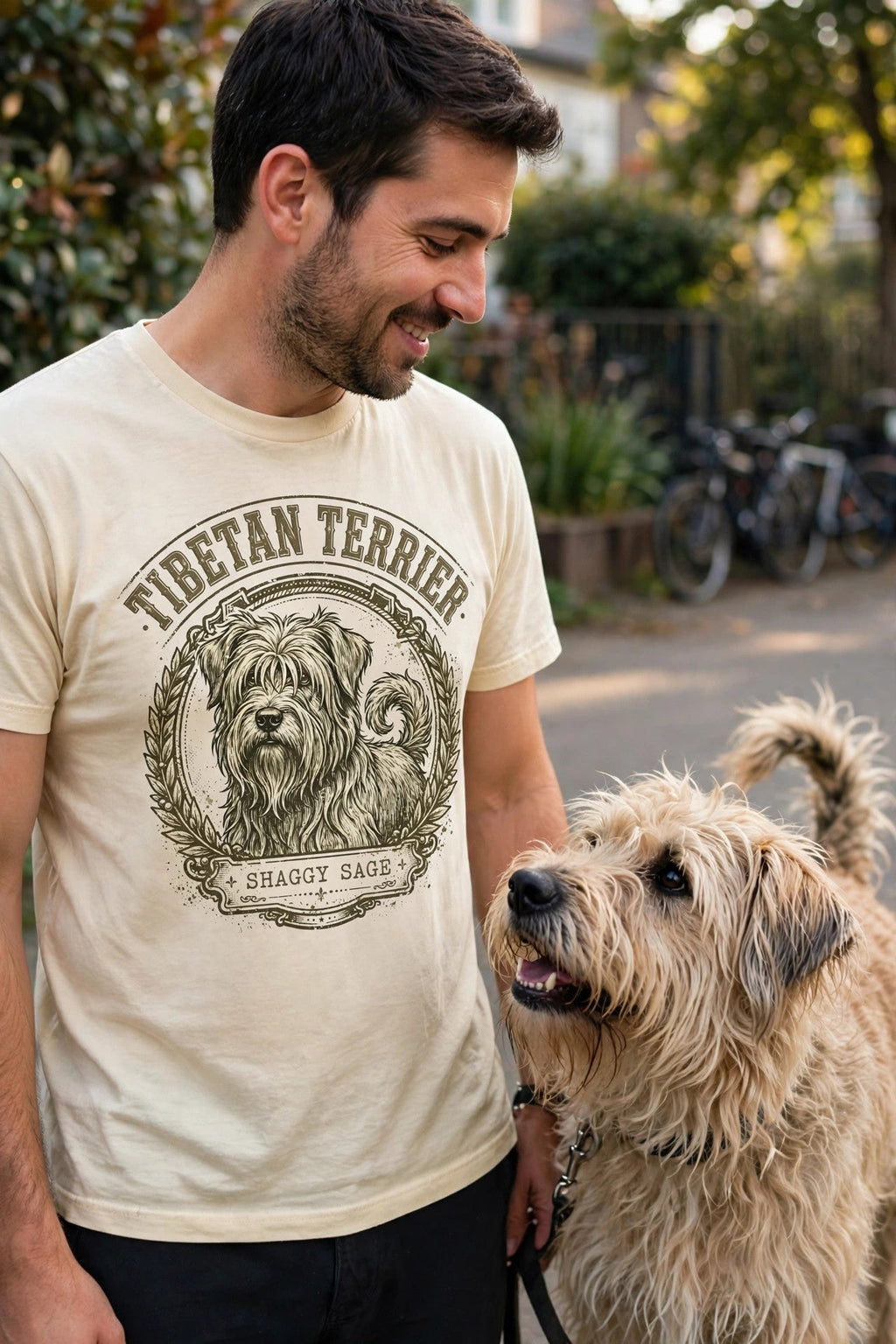'Shaggy Sage' Tibetan Terrier T-Shirt — alternate view