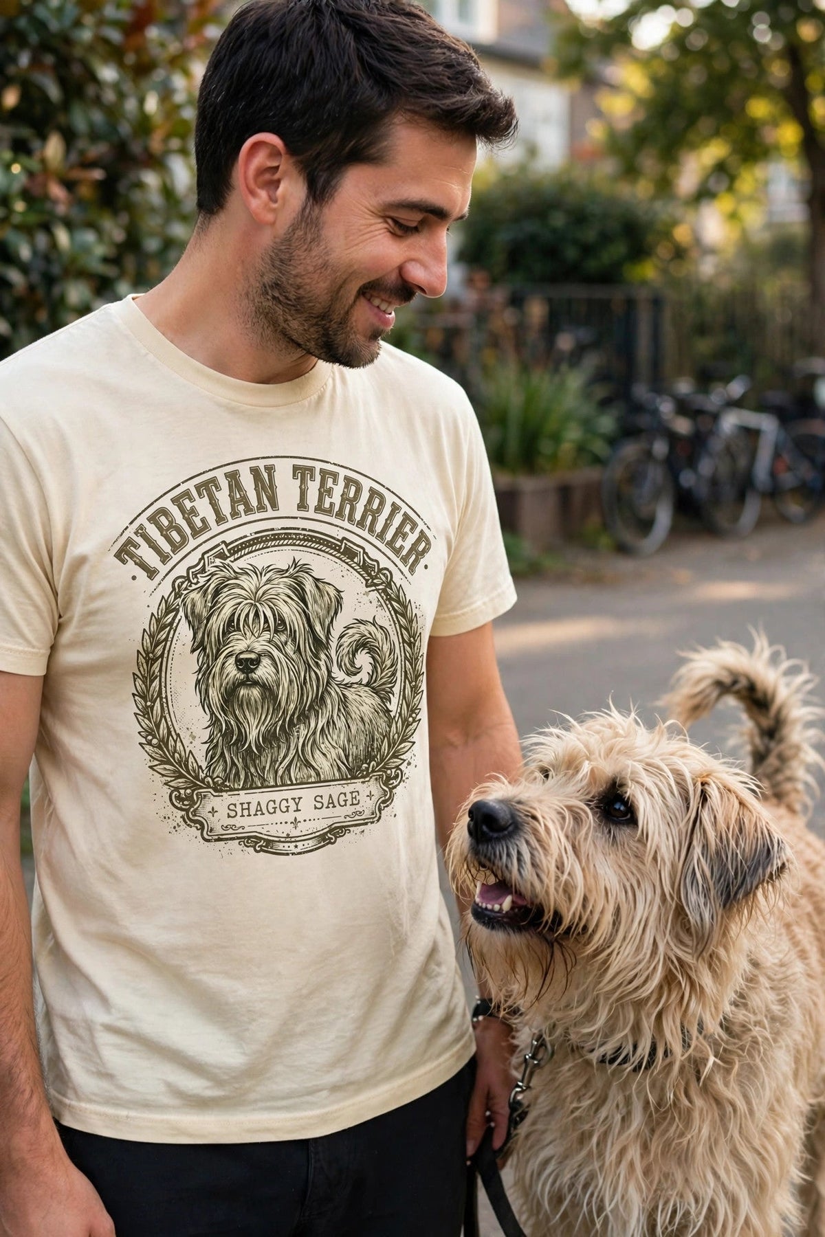 'Shaggy Sage' Tibetan Terrier T-Shirt — alternate view