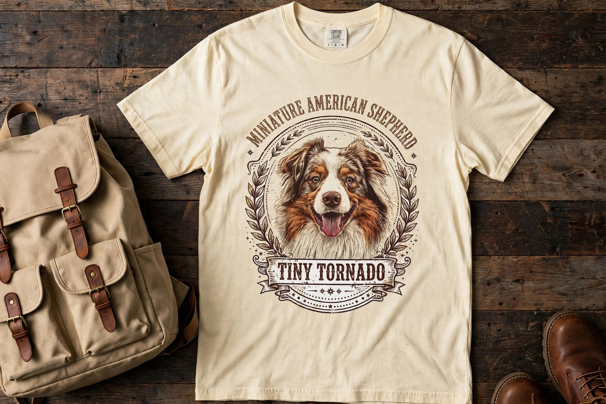 'Tiny Tornado' Mini American Shepherd T-Shirt — alternate view