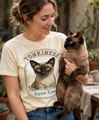 'Aqua Eyes' Tonkinese Cat T-Shirt — alternate view