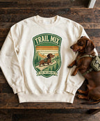 Dachshund Trail Mix Sweatshirt in Butter